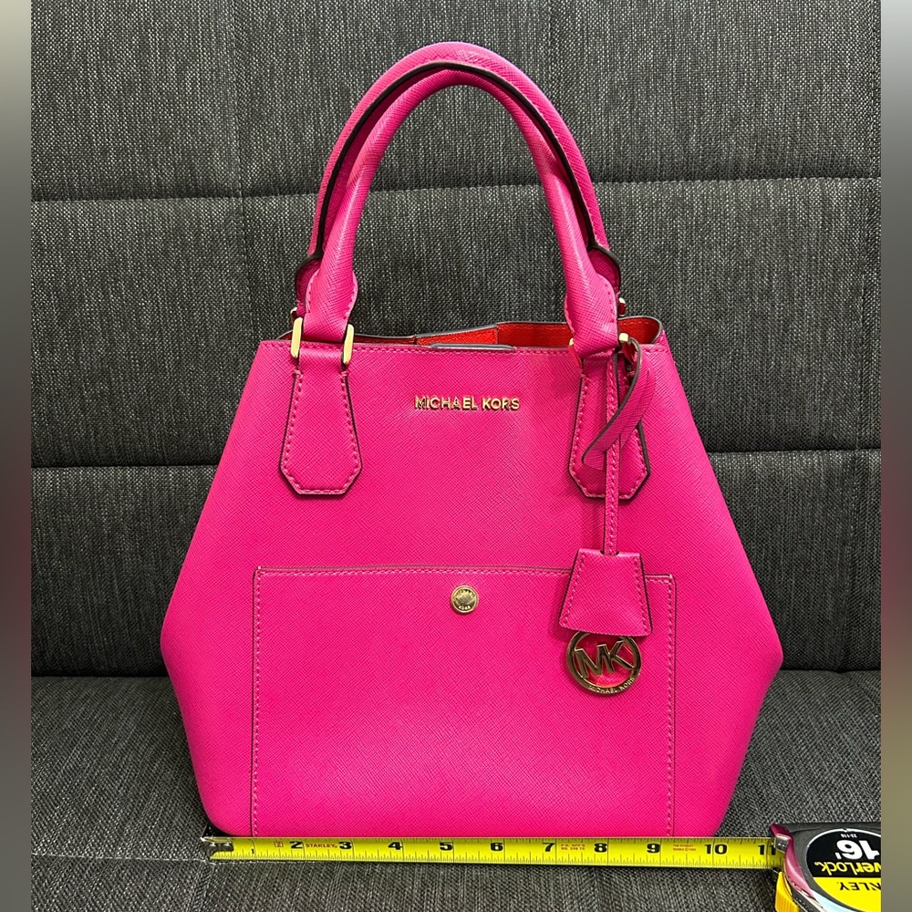 Pink Michael Kors bag. Orange interior. Like NEW.